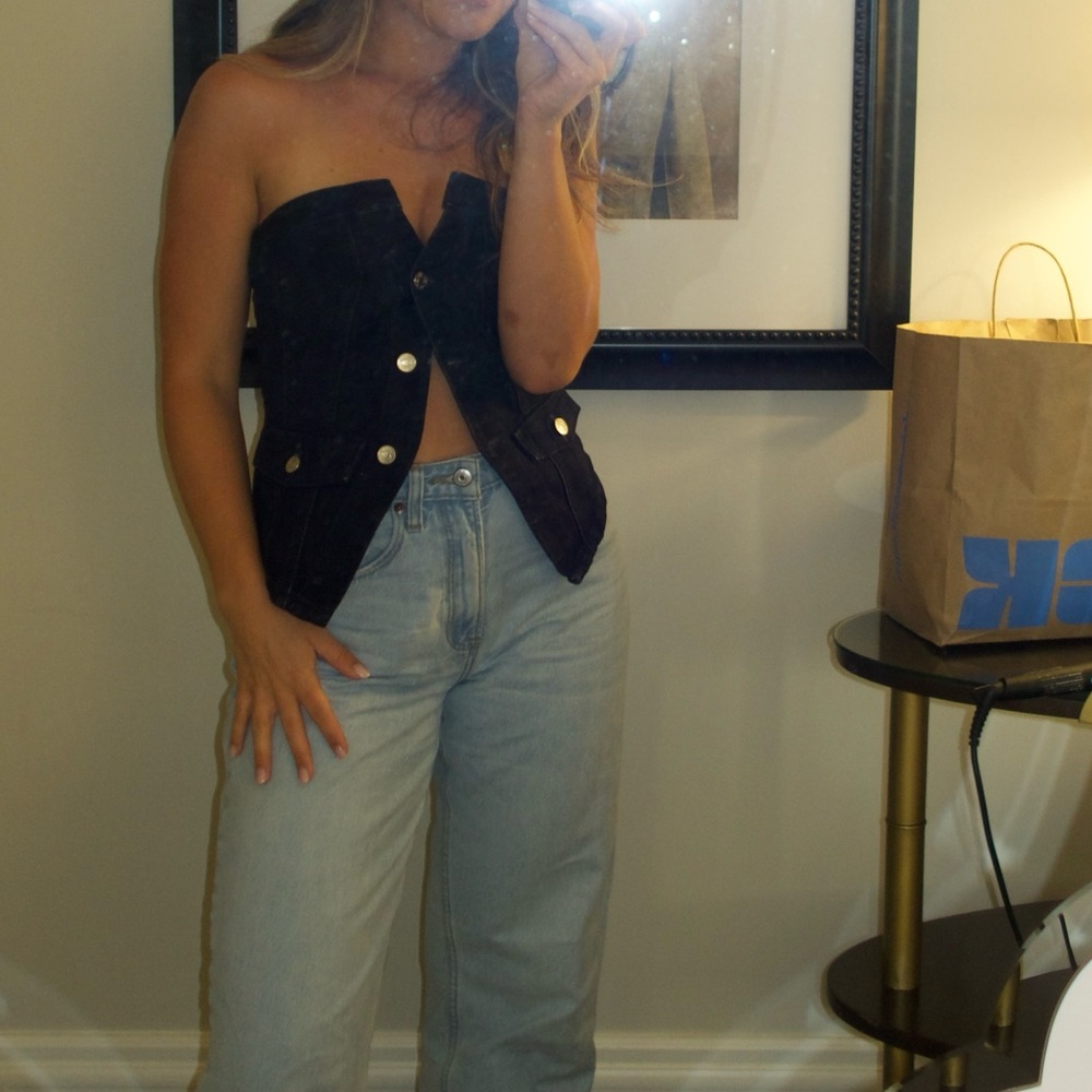 Zara Black Strapless Top